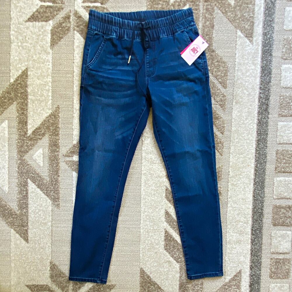 Juicy Couture Hollywood Skinny Girls Jeans Size 26 Dark Wash Blue Denim Elastic